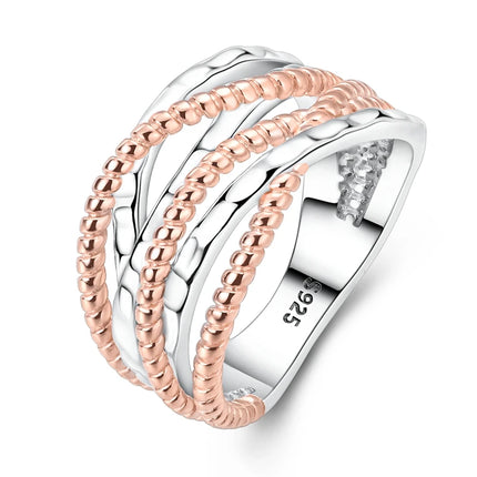Shine Zircon Ring 925 Silver Original Stone Multi Layer Simple Infinitely Wide Rings For Women FineJewelry Wedding Party Gift