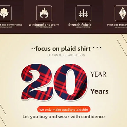 Thickened Fleece Women's Long Sleeve Shirt Warm Slim Fit Midi Length Plaid Korean Style Fashionable Women's Button-up Top