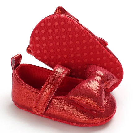 Red Fluffy Comfortable Princess Shoes 0-12 Months Baby Girl Indoor Walking Party Christmas Single Shoes