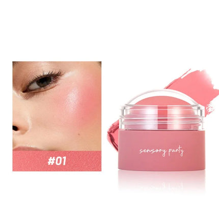 Soft Blush Cream, Single Color Palette for Young Girls, Peach Orange Blush, Rouge Nude Makeup, Multi-purpose Lipstick and Blush