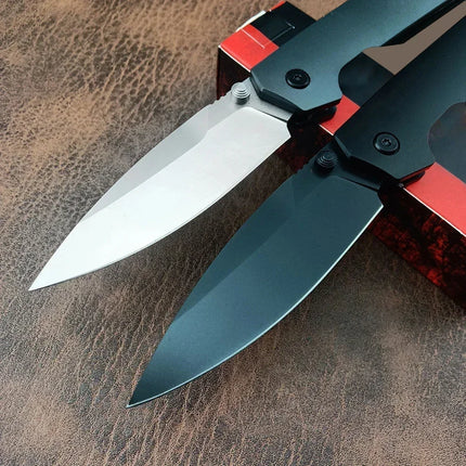 2038 Iridium KVT Outdoor Hunting EDC Tool Folding Pocket Knife D2 Blade Aluminum Handles tools With Pocketclip Fast Shipping