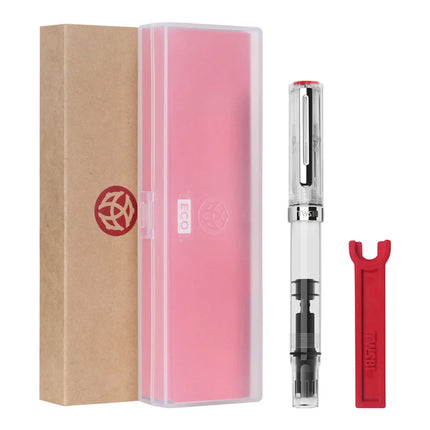 Original TWSBI ECO Piston Pen Transparent Resin Fountain Pen Holder Large Capacity Ink Storage Student Writing Business Gift