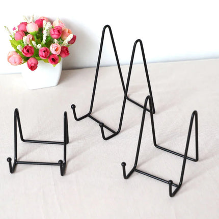 Iron Art Magazine Display Stand Storage Rack Dish Plate Bowl Picture Frame Photo Book Pedestal Support Holder Shelf  Ornaments