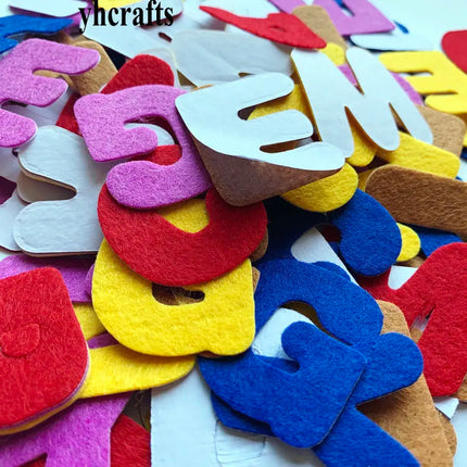 150PCS/LOT.A-Z fabric stickers,Alphabet Letter felt sticker Teach your own Color English self learning Kindergarten crafts OEM