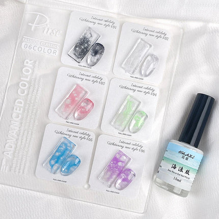 Quickly Blooming Nail Polish Bubble Colorful Ocean Wave Gel DIY Nail Art Blossom Gel Semi Permanent Soak Off Marble Gel Polish