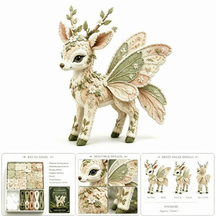 Floral Fabrics Animal Patchwork Set Material Pack Creative Design Handmade Decor Kit Home Decoration Hanging Kit