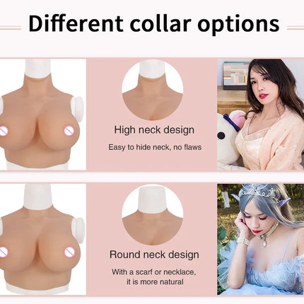 Silicone Breast Forms Realistic Fake chest Tits U-CHARMMORE  Enhancer Crossdresser Drag Queen Shemale Transgender Crossdressing