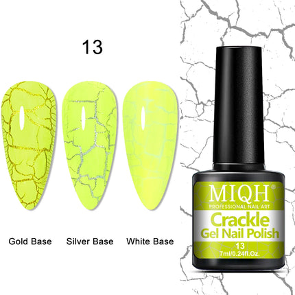 Crackle Nail Polish Gel, 7ML/0.24oz - Hypoallergenic, Acetone-Free, Blow-Dryable for Quick Cracking Effect