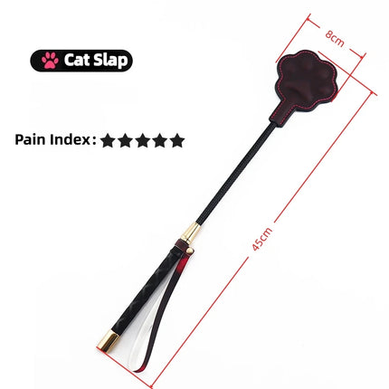 Color Changing Cat Paw Paddle 3D Embossed PU Leather BDSM Spanking Paddle Adult Toy Couples Bedroom Role Play Cosplay SM Games