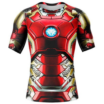 2026 New Men T-shirt Summer Casual Iron Man Armor 3D Printed Kids Adults Cosplay T-shirt Short Sleeved Plus Size Tops Clothing