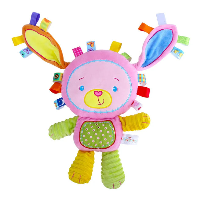 Baby Tags Stuffed Animal Soft Toy Built-in Rattles Sensory Elephant Plush Bell Toys for Sleep Plush Newborn Toddler Infant Gifts