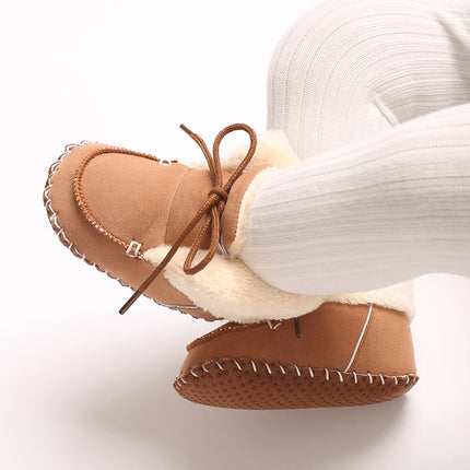 0-18M  Boots For Newborn Baby Girl Snow Boots Winter Thermal Shoes Plush Ankle Boots Winter Baby Boys And Girls Thermal Shoes