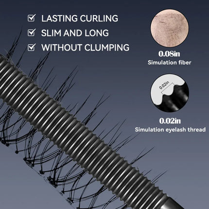 KIRRMING Steel Tube Mascara Natural Voluminous and Curled Lashes Resistant to Smudging Steel Tube Mascara Waterproof Mascara