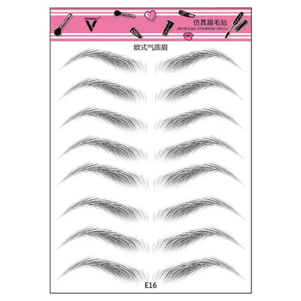 Brow stickers Water-based Lasting 4D Hair-like Eyebrow Authentic Eyebrow Tattoo Sticker False Eyebrows