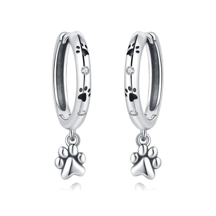925 Sterling Silver Inlaid Zircon Butterfly Earrings Insect Element Original Design Women's Fashion Party Jewelry Gift Ear Loops