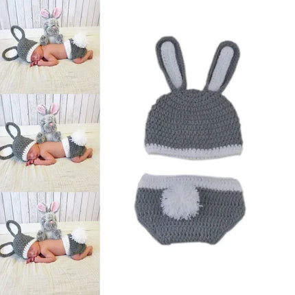 New Born Baby Crochet Knit Costume Accessories Infant Photo Shoot Clothes Newborn Photography Props Newborn Shooting