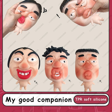 Funny Pimple Popper Squishy Toy Fast Rebound Squeeze Face Model Stress Relief Fidget Toys for Adults & Kids Funny Gag Prank Gift