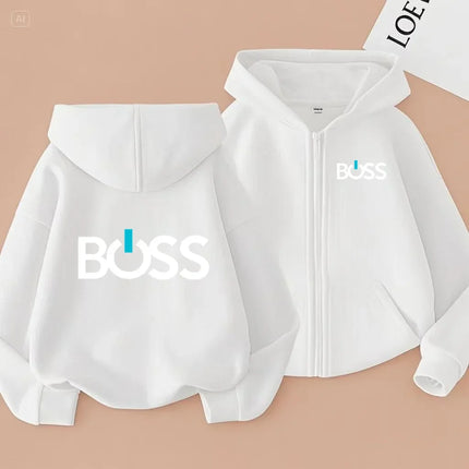 Kids Zipper Cardigan Clothes Sweatshirt for 3-12 Years Boys Girls Print Long Sleeve Top Hoodie Casual Fashion Lovely Coat
