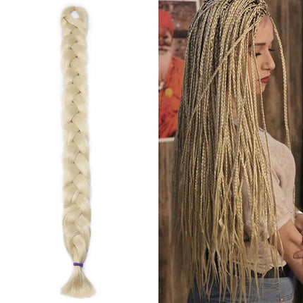 Snoilite Synthetic Jumbo Braiding Hair Extension 41Inch Long Hair Braids for DIY Box Twist Hair 165g/pcs Women Braiding Ponytail