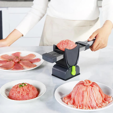 Meat Slicer Thickness Adjustable 2 or 4 mm Stainless Steel Manual Meat Cutter Cleaver Kitchen Knife Jerky Slicer Suit