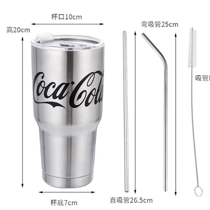 Coca Cola Ice King Cup Thermos Cup Large Capacity 20oz Straw Water Cup