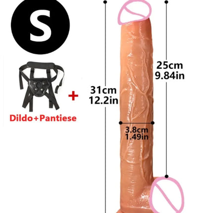 13.3in Super Long Penis Dildo Realistic Soft Dildo With Suction Cup Anal Sex Toys For Men Women Masturbator Huge Phallus