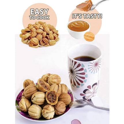750W Waffle Iron Maker Machine with Anti Stick Plates Double Sided Adjustable Temperature Sandwich Maker with Handle