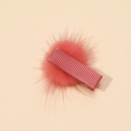 Popular Fashion Baby Girls Hair Clips Solid Plush Hairpins for Children Seamless Hair Grips for Kids Baby Hair Accessories