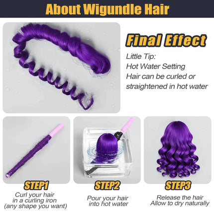 Purple Braiding Hair Pre Stretched Synthetic Kanekalon Crochet Hair Jumbo Braids Extensions Hair Accessories For Girls Braids