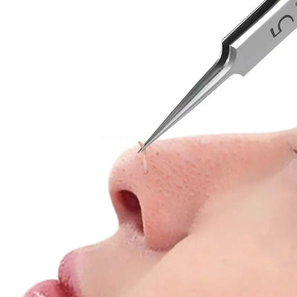 German Ultra-fine No. 5 Cell Pimples Blackhead Clip Tweezers Beauty Salon Special Scraping & Closing Artifact Acne Needle Tools