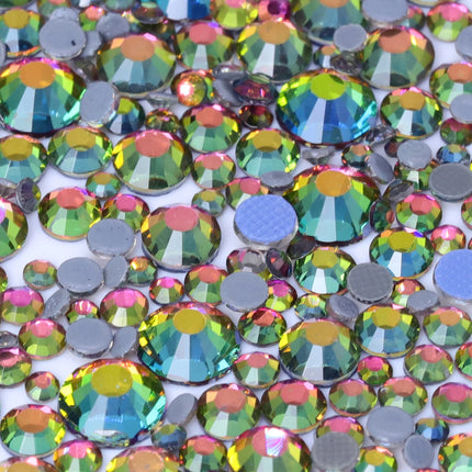 QIIY Mixed Size SS6-SS30 Glass Hot Fix Rhinestones Crystal Flatback Iron On Stones For DIY 3D Nail Art Fabric Clothes Decoration