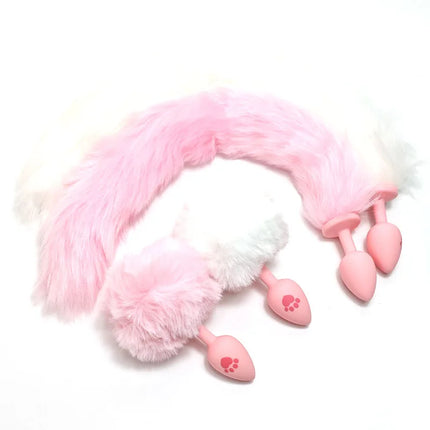 Silicone  Tail Anal Plug Fox Pattern Butt Plug Adult Cosplay Intimate Toys for All