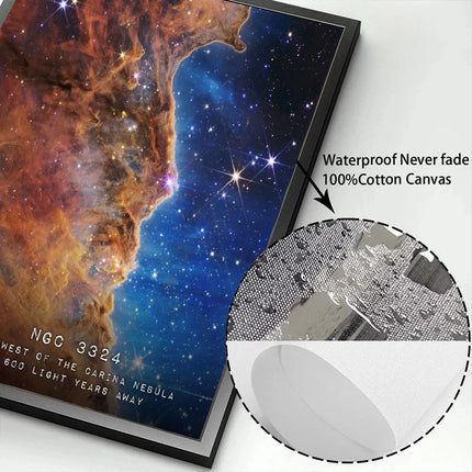 Universe Space Poster Prints Veil Rosette Nebula Black Hole Galaxy Canvas Painting Modern Wall Art Pictures Bedroom Home Decor