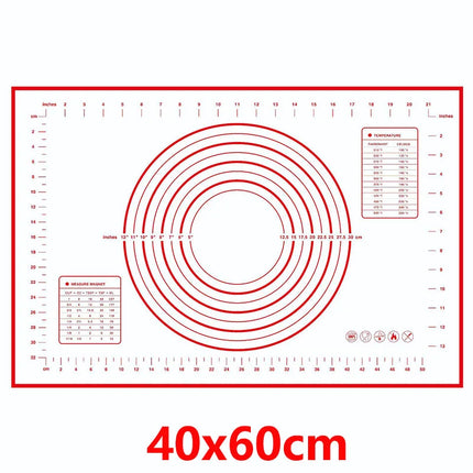 8 Size Silicone Baking Mat Reusable Nonstick Baking Sheet Thick Dough Rolling Mat with Measurements and Edge Heightening JT606