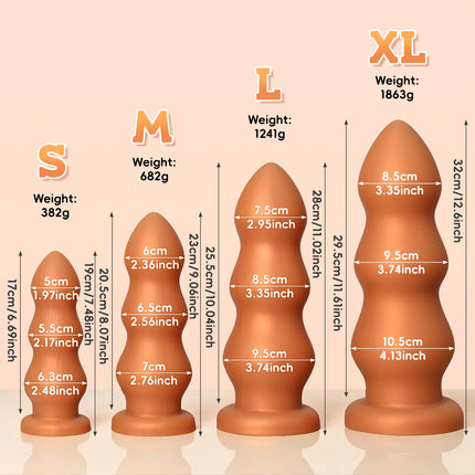 4 Size Big huge anal beads butt plug smooth soft silicone dilatador anal dildo penetration anal toys buttplug Prostate Massage