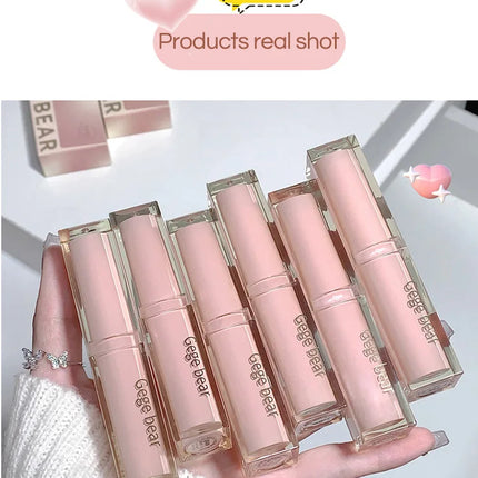 Silky Glossy Lipstick Gege Bear Pump Lips Moisture Water Bomb Comfortable Ultra Sheen Non-Stick Cup Lip Balm