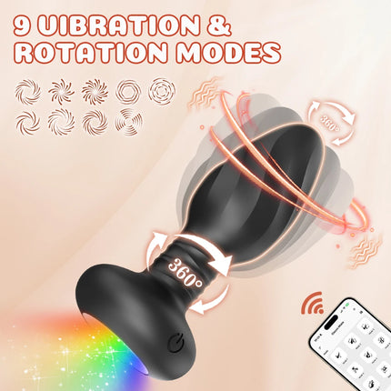 360° Rotation Vibration Anal Plug Butt Plug Sex Toys for Women Men APP Prostate Massager Wiggle  Anal Vibrator Sex Toy for Male