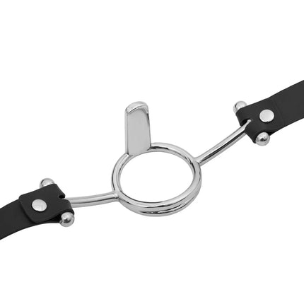 Leather Open Mouth Oral Gag Harness Ball Bite Metal Fetish Bondage Restraint Gold Rose Silver Sex Toy Slave Couple Game