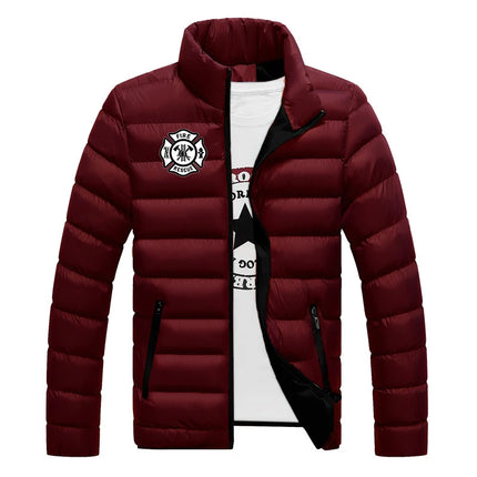 Fire Rescue Firefighter Autumn and winter ultra light men's jacket men's fashionable casual lightweight down jacket top hoodies