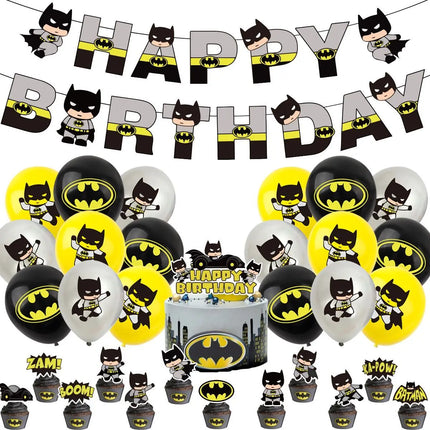 BeastKingdom Batman Anime Cartoon Birthday Party Decoration High Color Value Banner Flag Balloon Set Holiday Atmosphere Dress Up