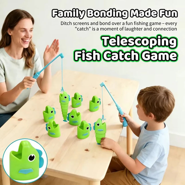Fishing Battle Board Game Kid Fish Body Stretchable Long Short Competition Fun Family Party Interaction Social Table Creative Toy