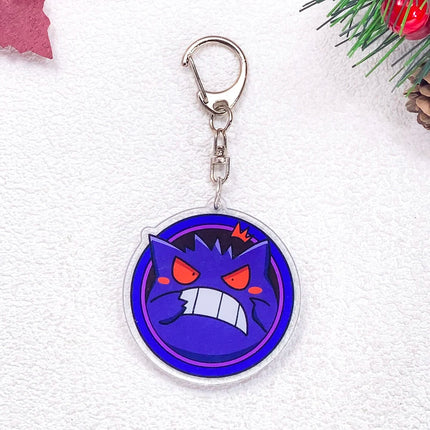 Pokémon Pikachu Gengar Bulbasaur Squirtle Car Keychain Accessories Acrylic Charms Pendant For Bag Key Holder Backpack Decoration