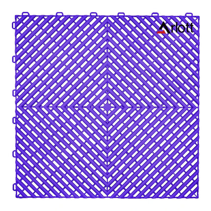 Automotive Modular Floor Plastic Interlocking Garage Floor Tiles Click Locked Hollow Drainage Car Wash Mat,40x40CM
