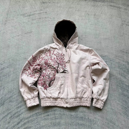 American Fashion Trend Sell Spot Two Sided Zipper Hoodie Women Street Y2K New Casual Loose Fleece Thick Sweatshirt Couple Hoodie
