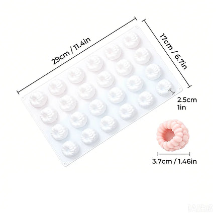 Silicone Mold Pastry 3D Cake Design Mini Cupcake Mousse Muffin Heart Bubble Square Baking Mold