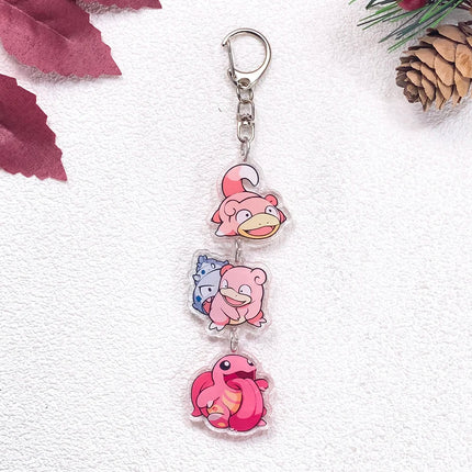 Pokémon Pikachu Bulbasaur Gengar Squirtle Car Keychain Accessories Acrylic Charms Pendant For Bag Key Holder Backpack Decoration