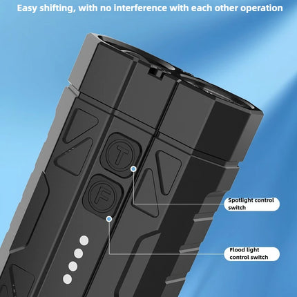 JIASHUAIXIN Aluminum alloy high-performance EDC multi-function flashlight portable dual switch four-bead power display