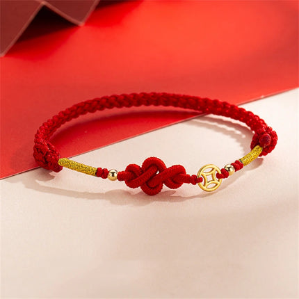 Fashion Simple Lucky Knot Red Rope Bracelets for Women Men Handmade String Adjustable Bracelet Friendship Amulet Jewelry Gift