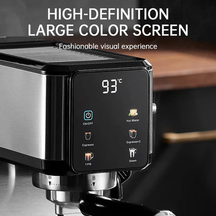 20Bar semi-automatic Italian coffee machine, ultra-thin espresso machine, LED multi-functional display, cappuccino/latte