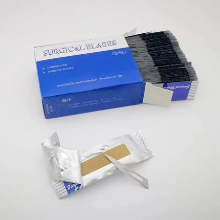 300pcs/3Box Disposable Medical Carbon Steel Sterile Surgical Blades for Eyebrow,Dental,Dissection, Podiatry, Grooming, Lab